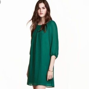 H&M Chiffon Dress - Color Dark Green - Size 6